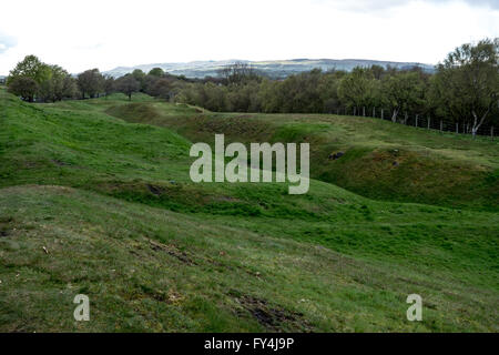 Antonine Wand Schottland. Rough Castle, Bonnybridge nahe Falkirk Wheel Stockfoto