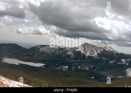 Ein Blick aus dem Zug als es Reisen bis Pikes Peak. Stockfoto