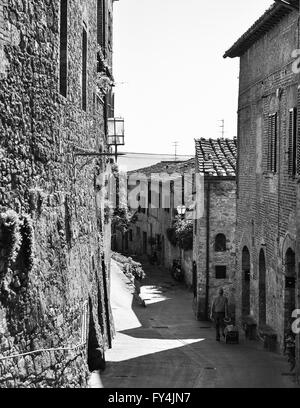 Schwarz / weiß Bild Italienisch Straße Stockfoto