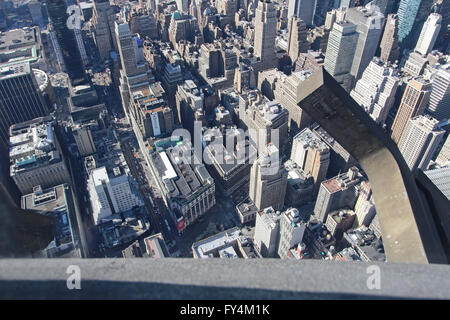 Empire State Building NYC. Blick von der 102. Etage Stockfoto