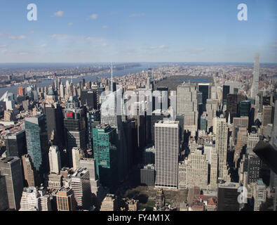 Empire State Building NYC. Nordansicht aus der 86. Etage Stockfoto