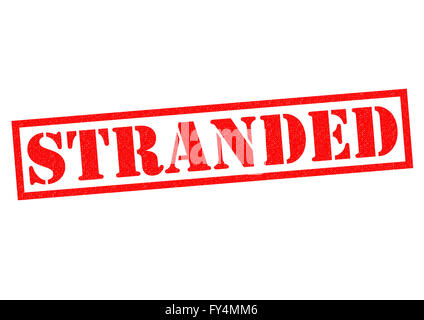 GESTRANDETE roten Stempel auf einem weißen Hintergrund. Stockfoto