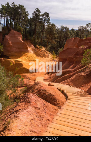 Les Ocres de Roussillon Vaucluse Haute Provence Frankreich 84 Stockfoto