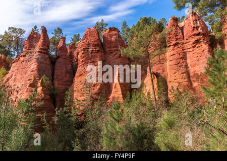 Les Ocres de Roussillon Vaucluse Haute Provence Frankreich 84 Stockfoto