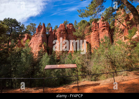 Les Ocres de Roussillon Vaucluse Haute Provence Frankreich 84 Stockfoto