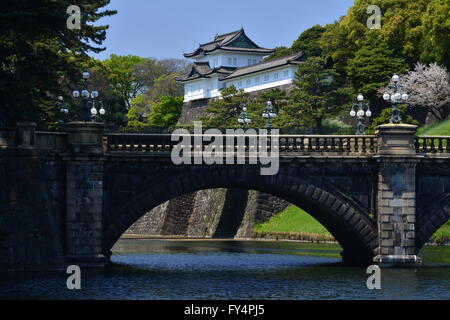 Nijubashi Brücke, Tokyo, Japan Stockfoto