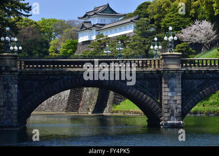 Nijubashi Brücke, Tokyo, Japan Stockfoto