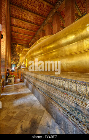 Liegenden Buddha des Wat Pho, Bangkok, Thailand Stockfoto
