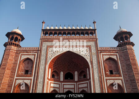 Great Gate, Taj Mahal, Agra, Uttar Pradesh, Indien Stockfoto