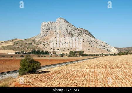 Peña de Los Enamorados, Lovers' Rock, in der Nähe von Antequera, Andalusien, Spanien Stockfoto