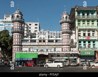 Bengali sunnitischen Jamae Moschee in Yangon, Rangun, Burma, Myanmar Stockfoto