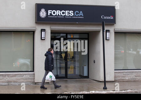 Canadian Forces recruiting Center in der Innenstadt von Kingston, Ontario, auf Dienstag, 26. Januar 2016. Stockfoto