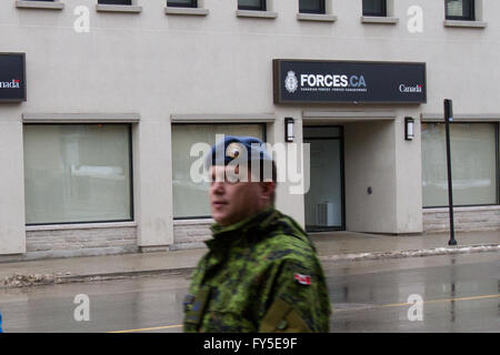 Canadian Forces recruiting Center in der Innenstadt von Kingston, Ontario, auf Dienstag, 26. Januar 2016. Stockfoto