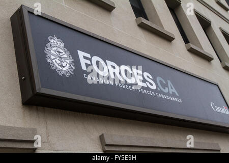 Canadian Forces recruiting Center in der Innenstadt von Kingston, Ontario, auf Dienstag, 26. Januar 2016. Stockfoto