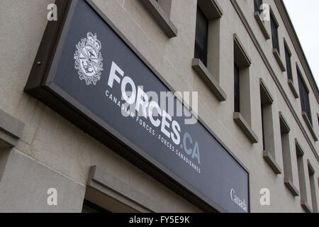 Canadian Forces recruiting Center in der Innenstadt von Kingston, Ontario, auf Dienstag, 26. Januar 2016. Stockfoto