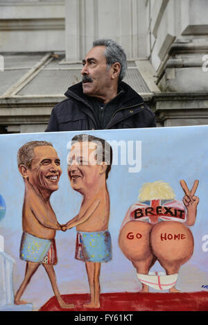 Downing Street, London, UK. 22. April 2016. Präsident Obama besucht Downing Street. Bildnachweis: Matthew Chattle/Alamy Live-Nachrichten Stockfoto