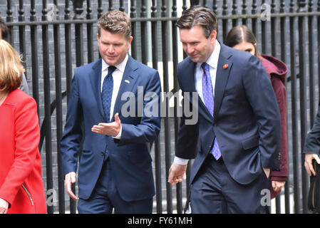 Downing Street, London, UK. 22. April 2016. Präsident Obama besucht Downing Street. Bildnachweis: Matthew Chattle/Alamy Live-Nachrichten Stockfoto