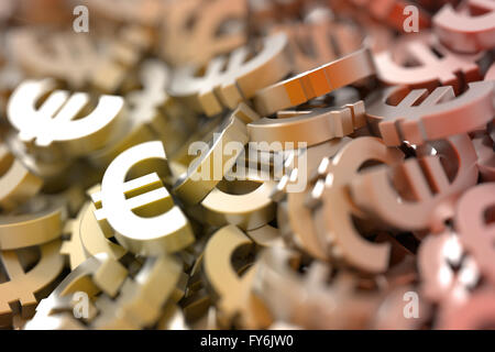 Euro Währung Symbole Hintergrund, Finanzkonzepte Stockfoto