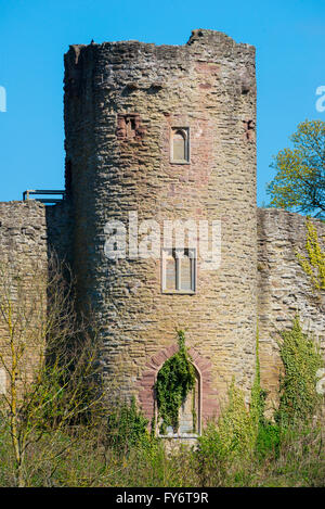 Mortimers Turm in Ludlow Castle in Shropshire, England, Vereinigtes Königreich. Stockfoto