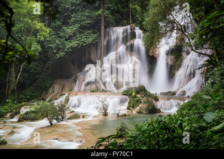 Kouangxi Wasserfälle um Luang Prabang, Laos Stockfoto