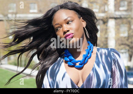 Afro Carribean Frau Stockfoto
