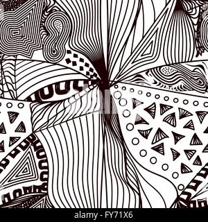 Abstrakte Musterdesign Zentangle Stil. Vektor-Illustration. Stock Vektor