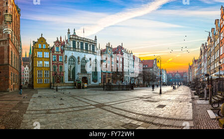 Altstadt von Danzig mit morgens, Polen. Stockfoto