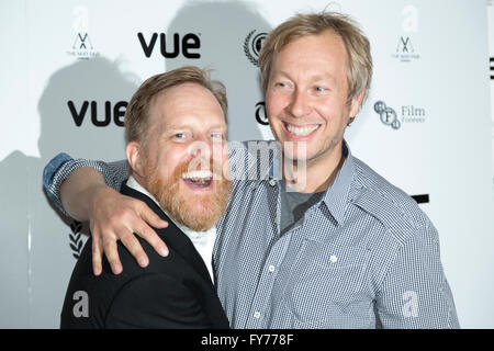 Steve Reeves und Richard Holmes besucht die UK Premiere von halten rosig auf dem 22. jährlichen Raindance Film Festival in Vue Piccadilly, London. Stockfoto