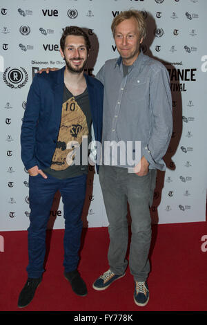 Steve Reeves und Blake Harrison besucht die UK Premiere von halten rosig auf dem 22. jährlichen Raindance Film Festival in Vue Piccadilly, London. Stockfoto