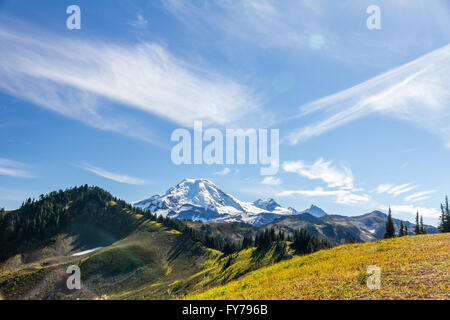 Alpine Wiesen der Skyline teilen im Spätsommer, Mount Baker Stockfoto