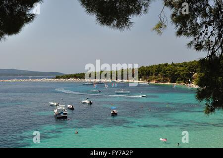 Super Strand Zlatni rat (Goldenes Kap) in Bol auf der Insel Brac in Split - Dalmatien Grafschaft von Kroatien Stockfoto