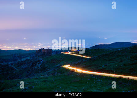 Eurasien, Kaukasus Region, Armenien, Aragatsotn Provinz, Amberd 7. Jahrhundert Festung liegt an den Hängen des Mt Aragats Stockfoto