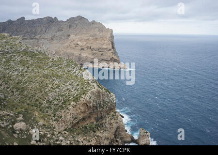 Klippen in Formentor, Region nördlich von der Insel Mallorca in Spanien Stockfoto