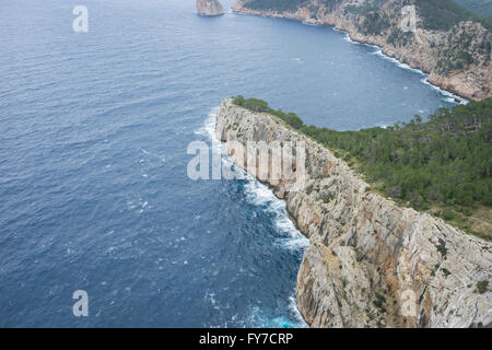 Klippen in Formentor, Region nördlich von der Insel Mallorca in Spanien Stockfoto