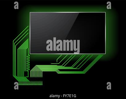 Platine mit Display Stock Vektor