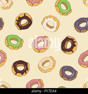 Donuts nahtlose Muster Stock Vektor