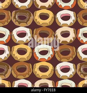 Donuts nahtlose Muster Stock Vektor