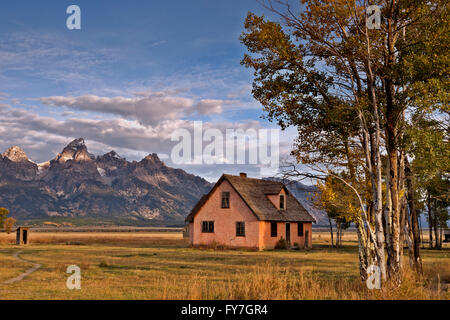 WY01537-00... WYOMING - am frühen Morgen auf der historischen Moulton Ranch auf Mormone Zeile im Grand Teton National Park gelegen. Stockfoto