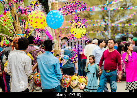 Ballon-Verkäufer in Kathmandu-Nepal Stockfoto