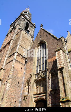 Die St.-Jans Kirche (St.-Lage) aus dem 13. Jahrhundert in der Stadt Gouda. Die Niederlande Stockfoto