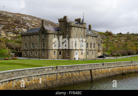 Amhuinnsuidhe Castle Estate Insel Harris, äußeren Hebriden, Schottland, Vereinigtes Königreich, Europa. Das Haus wurde gebaut, Stockfoto