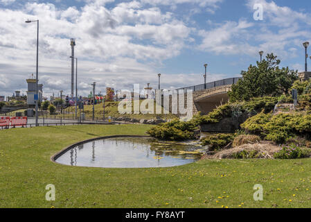 Rhyl Ortszentrum Blütenpracht in Denbighshire Nord-Wales. Stockfoto