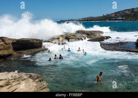 Giles Bäder, Coogee Beach, Sydney, New South Wales, Australien Stockfoto