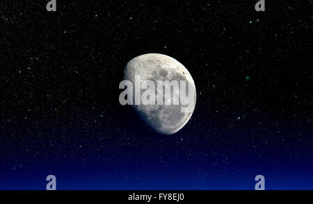 Mond im Sonnensystem Planeten der Galaxie. Elemente dieses Bildes, eingerichtet von der NASA Stockfoto