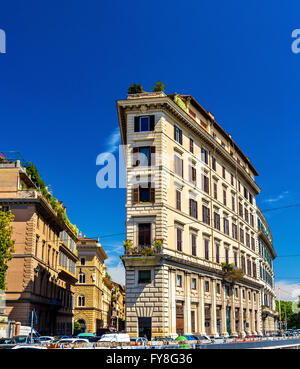 Aufbauend auf Lungotevere Prati in Rom Stockfoto