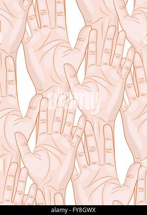 hob die Hände Musterdesign Vektor-illustration Stock Vektor