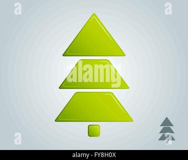 grünen Weihnachtsbaum leer leere Vektor-illustration Stock Vektor