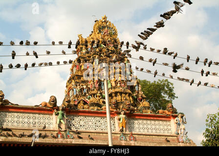 Der indische Tempel Sri Kali in Yangon in Myanmar Stockfoto