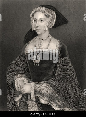 Jane Seymour, c. 1508-1537, Königin von England von 1536, 1537 als die dritte Ehefrau von König Henry VIII. Stockfoto