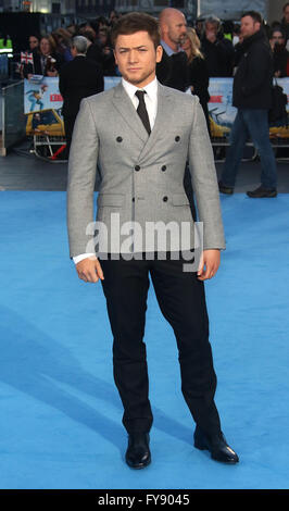 17. März 2016 - Taron Egerton Teilnahme an "Eddie The Eagle" Europäische Premiere im Odeon Leicester Square in London, Vereinigtes Königreich. Stockfoto